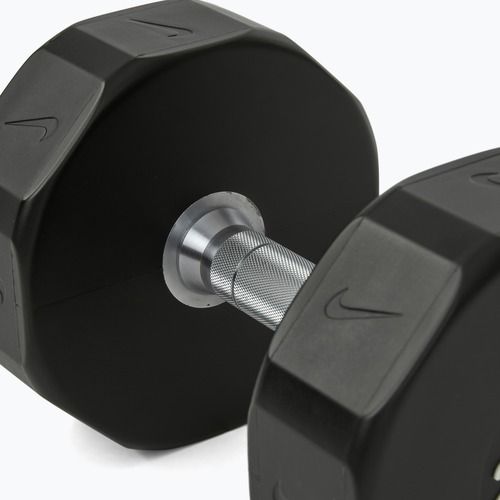 Chrome dumbbell Nike Strength Pro Urethane Dumbbell 20 kg black/white