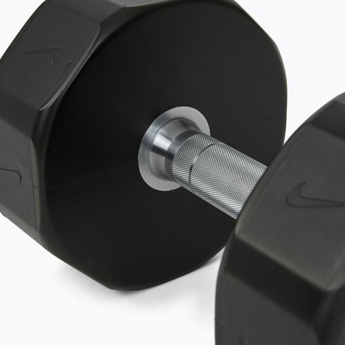 Chrome dumbbell Nike Strength Pro Urethane Dumbbell 22 kg black/white
