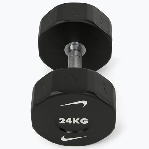 Chrome dumbbell Nike Strength Pro Urethane Dumbbell 24 kg black/white
