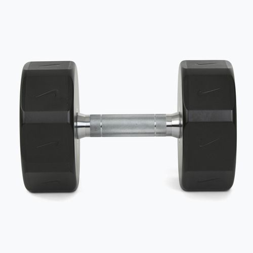 Chrome dumbbell Nike Strength Pro Urethane Dumbbell 24 kg black/white