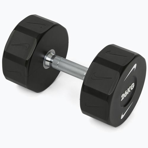 Chrome dumbbell Nike Strength Pro Urethane Dumbbell 26 kg black/white