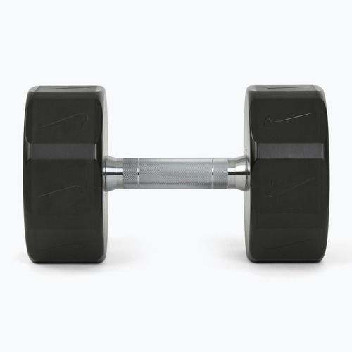Chrome dumbbell Nike Strength Pro Urethane Dumbbell 26 kg black/white