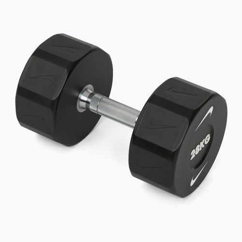 Chrome dumbbell Nike Strength Pro Urethane Dumbbell 28 kg black/white