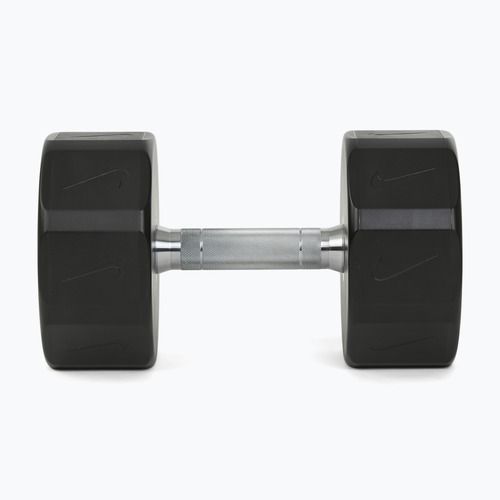 Chrome dumbbell Nike Strength Pro Urethane Dumbbell 28 kg black/white