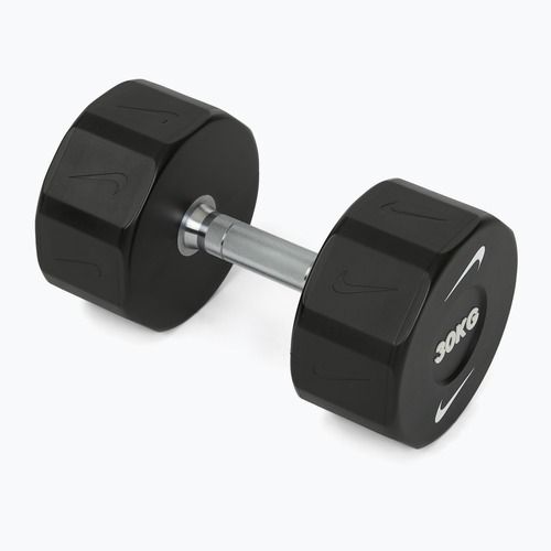 Chrome dumbbell Nike Strength Pro Urethane Dumbbell 30 kg black/white