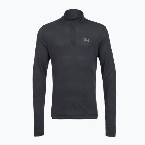 Men's running sweatshirt Under Armour Velociti 1/4 Zip black/black/metallic silver