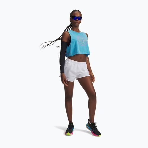 Women's running shorts Under Armour Fly By 3" white/white/black