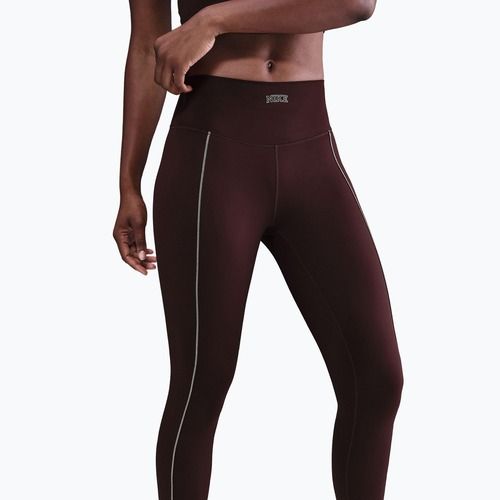 Women's leggings Nike One High-Waisted burgundy crush