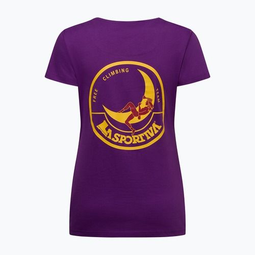 Women's T-shirt La Sportiva Climbing on the Moon viola/giallo