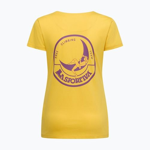 Women's T-shirt La Sportiva Climbing on the Moon giallo/viola