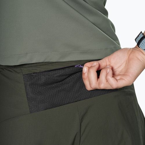 Women's trekking shorts Salewa Pedroc DST 2IN1 dark olive int/0870