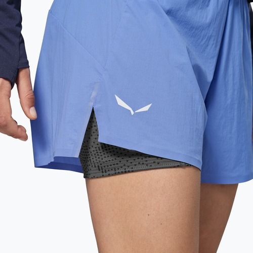 Women's trekking shorts Salewa Pedroc DST 2IN1 morning blue int/0870