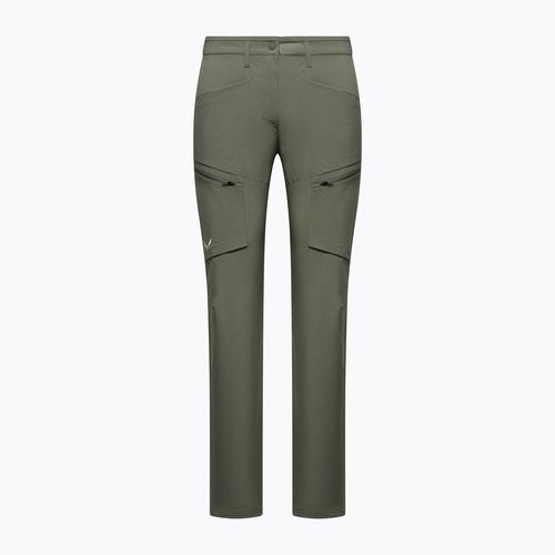 Women's softshell trousers Salewa Puez DST Cargo faded green