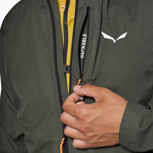 Men's waterproof jacket Salewa Pedroc 2 PTX 2.5 Light faded green