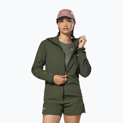 Women's wind jacket Salewa Pedroc Wind HD Light dark olive
