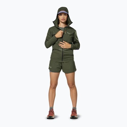 Women's wind jacket Salewa Pedroc Wind HD Light dark olive
