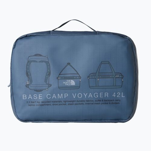 Travel bag The North Face Base Camp Voyager Duffel 42 granite grey/frost grey