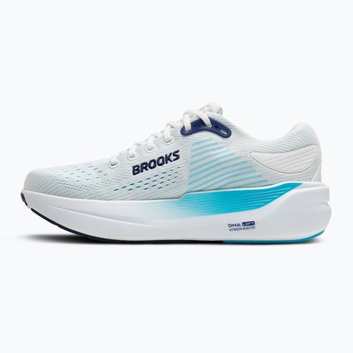 Men's running shoes Brooks Ghost Max 3 bright white/beacon blue/teal