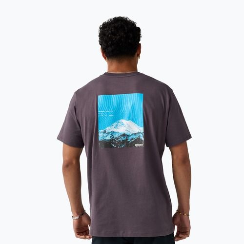 Men's running top Brooks Graphic dark russet/atomic blue