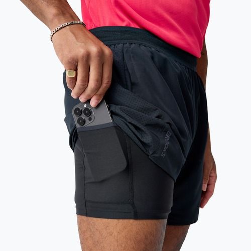 Men's running shorts Brooks Dash 2in1 black