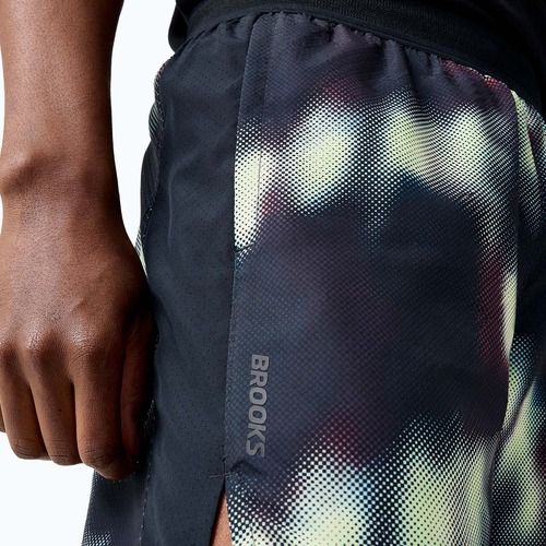 Men's running shorts Brooks Dash Printed euphoryc black