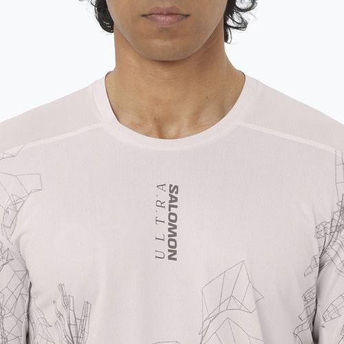 Men's running top Salomon S/Lab Ultra Tee Aop lilac ash