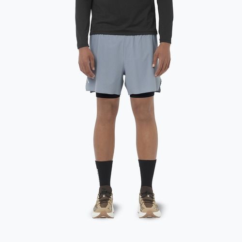 Men's running shorts Salomon Sense Aero 2IN1 5" trade winds