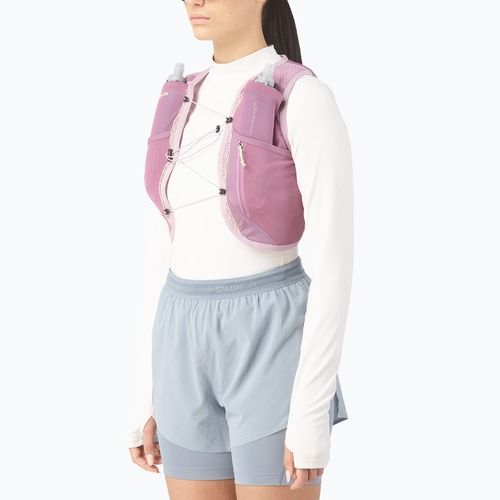 Women's running vest Salomon Active Skin 4 Set dusky orchid/daw