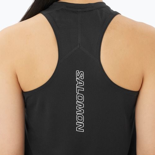 Women's running top Salomon Sense Aero Short Tank deep black