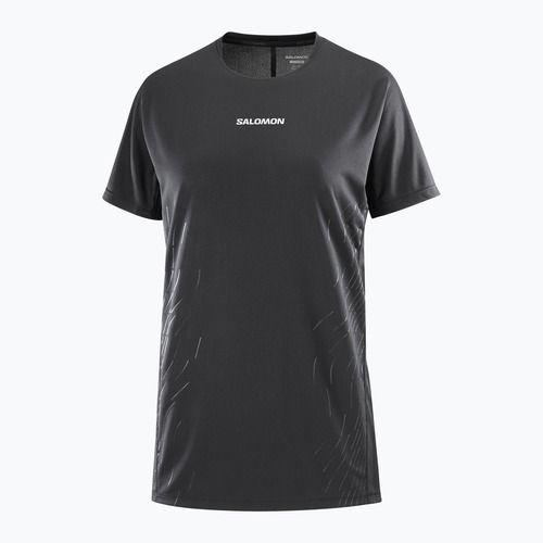 Women's running top Salomon Sense Aero SS Tee GFX deep black