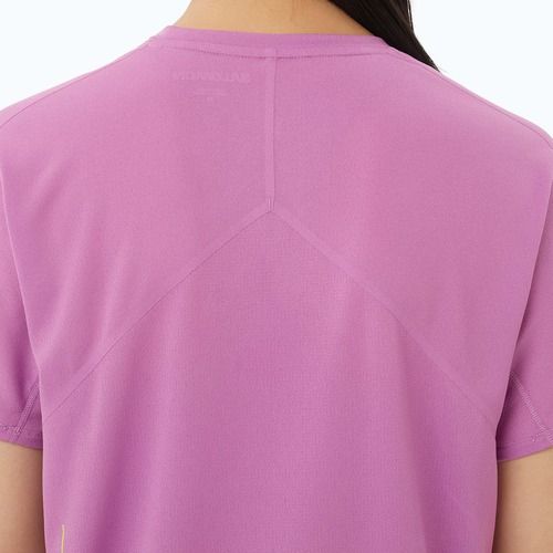 Women's running top Salomon Sense Aero SS Tee GFX iris orchid/acid lime