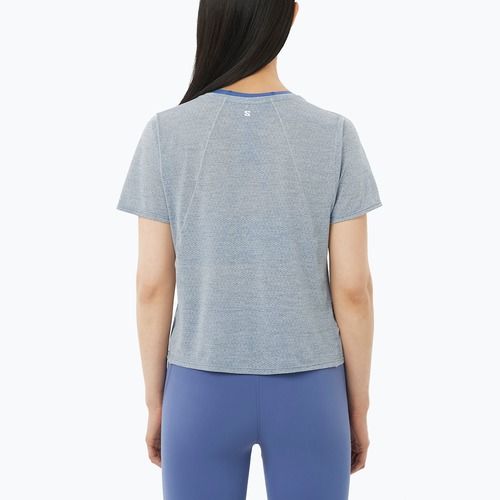Women's running top Salomon Shakeout Air Cropp trade winds