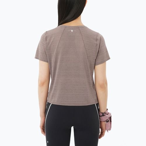Women's running top Salomon Shakeout Air Cropp iron