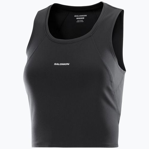 Women's running top Salomon SHAKEout Bliss Tanklette deep black
