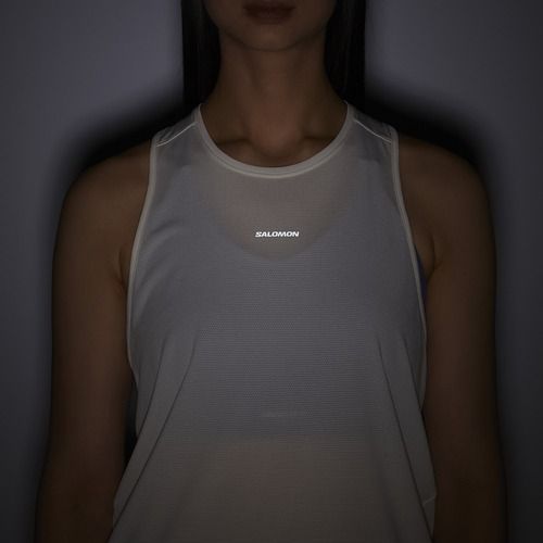 Women's running top Salomon Shakeout Core Tank whisper white