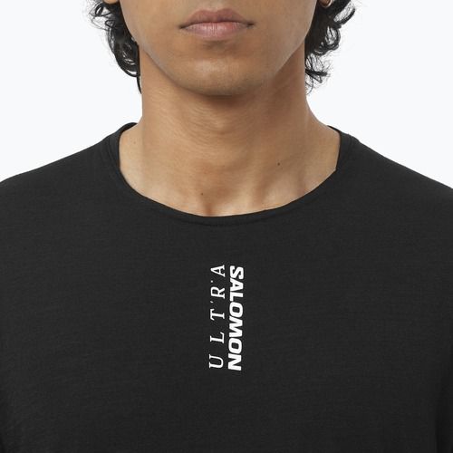 Men's running top Salomon Ultra Tee deep black