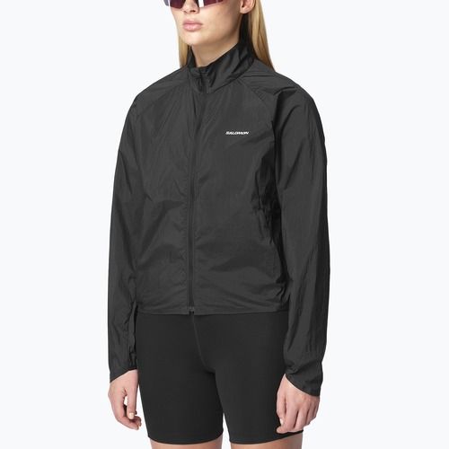 Women's running jacket Salomon Shakeout Fly deep black