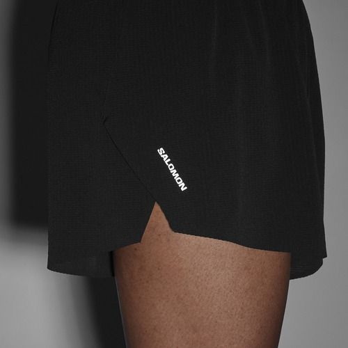 Men's running shorts Salomon Aero SPLT 3" deep black
