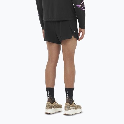 Men's running shorts Salomon Aero SPLT 3" deep black