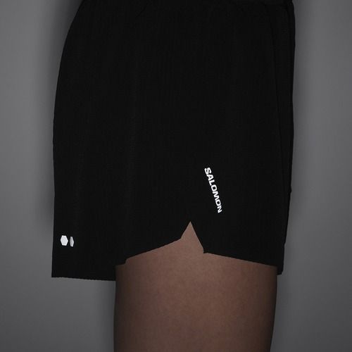 Women's running shorts Salomon Sense Aero Stow 4" deep black