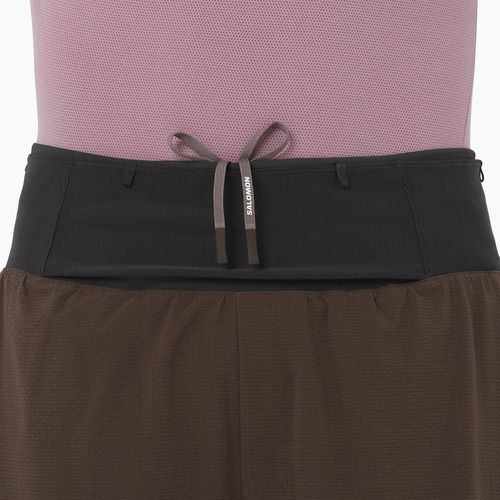 Men's running shorts Salomon Sense Aero 2IN1 5" coffee bean