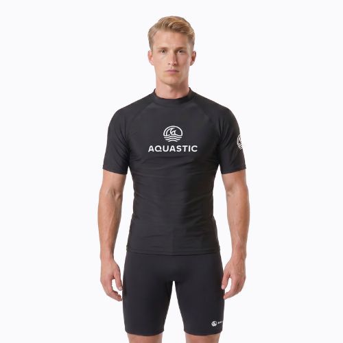 Men's T-shirt AQUASTIC Rimos UV 50+ UPF black
