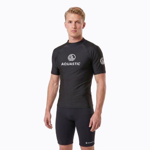 Men's T-shirt AQUASTIC Rimos UV 50+ UPF black