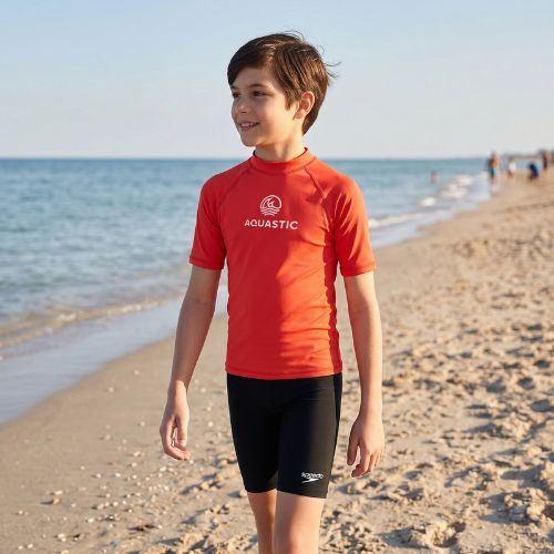 Children's T-shirt AQUASTIC Rimos UV 50+ UPF orange