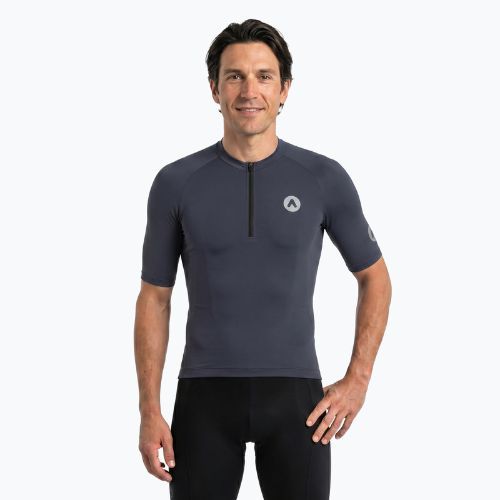 Men's cycling jersey ATTABO TEVRA short zip black