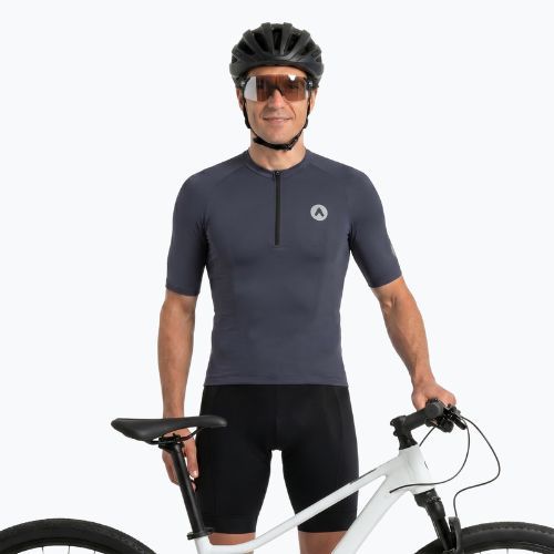 Men's cycling jersey ATTABO TEVRA short zip black