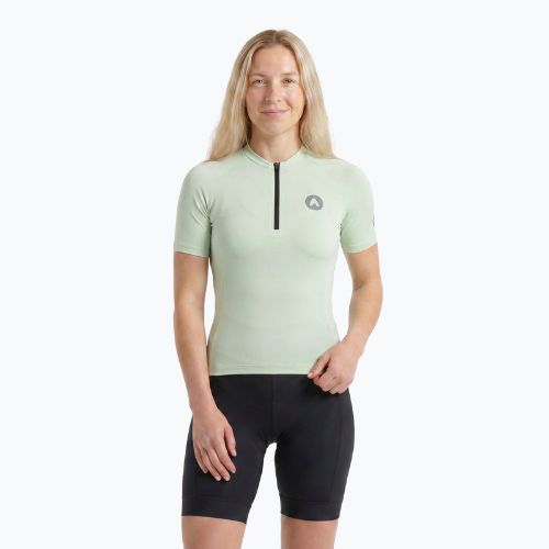 Women's cycling jersey ATTABO TEVRA short zip mint