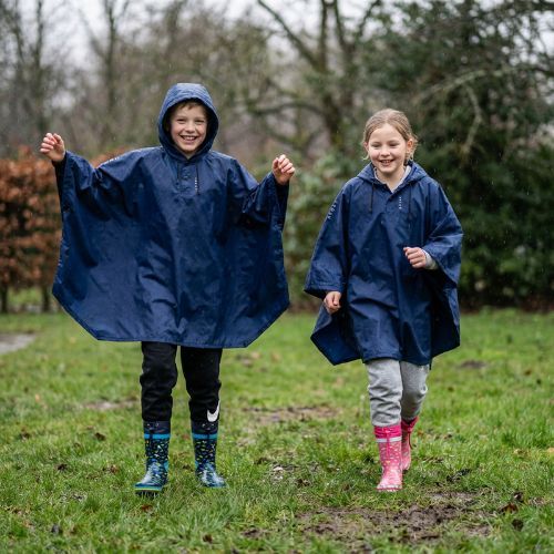 Children's rain poncho KADVA AquaDefend membrane 5000 navy blue