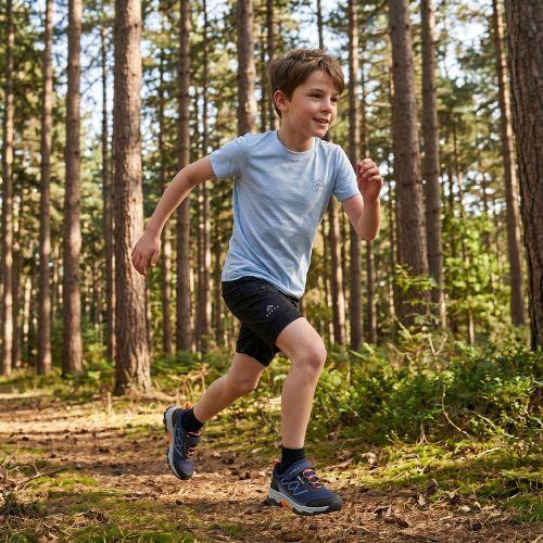 Children's trekking T-shirt KADVA Merivra merino blue
