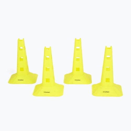Set of cones OneTeam TRFTB03 HG4 4 pieces yellow